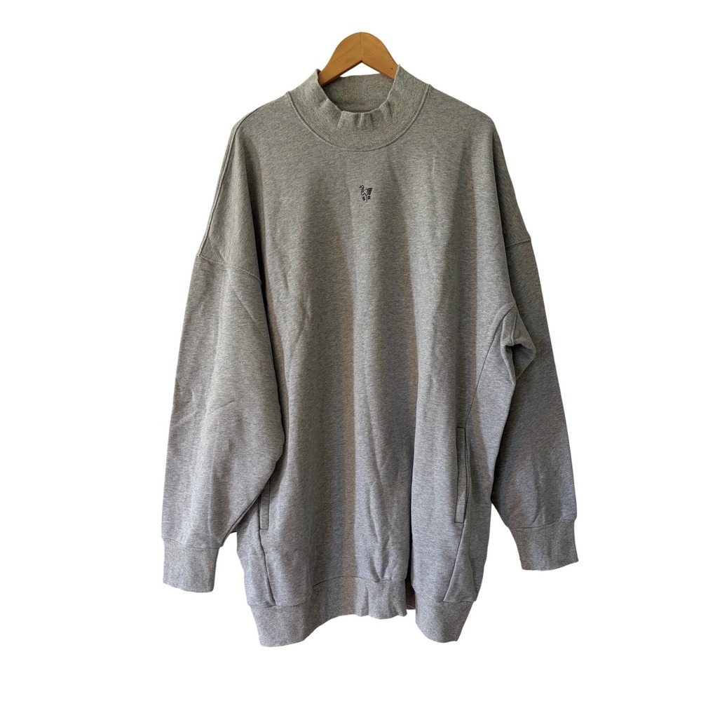 Sandrine Rose x Free People Oversized Sweatshirt Mini Dress Heather Gray Knit S